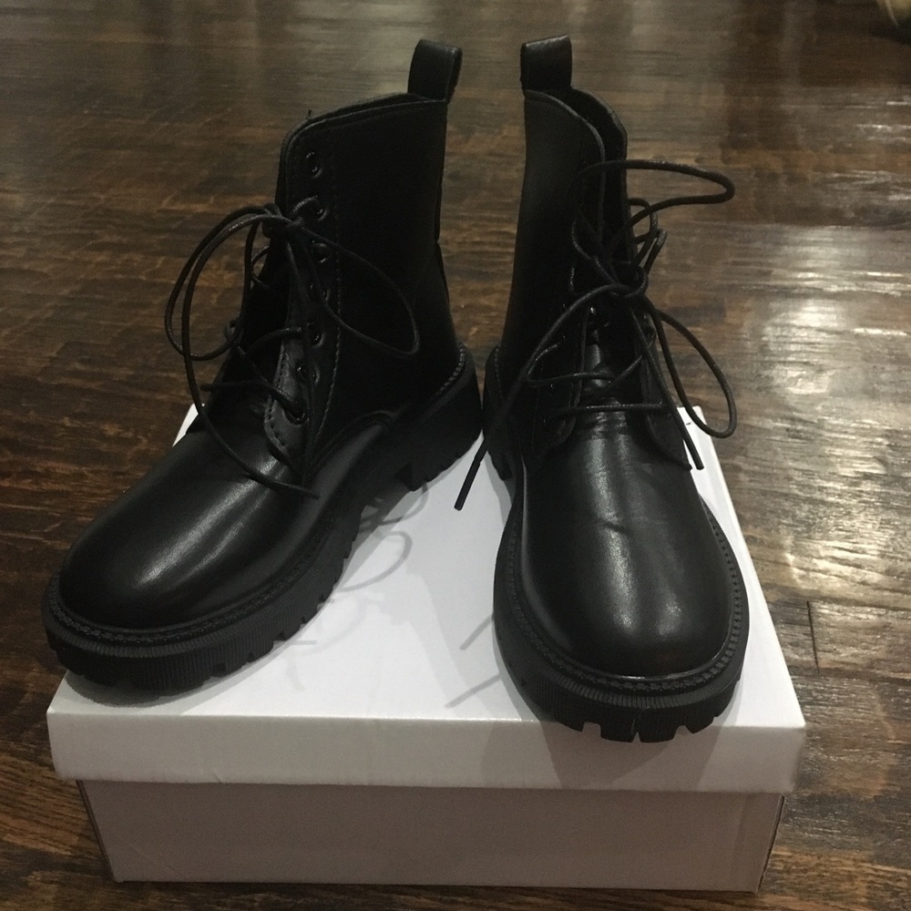 Black Matte Combat Boots